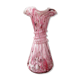 Vase verre de clichy moucheté  rose