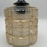 Suspension / portable lamp in smoked glass, 1970s