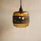 Mid-century brutalist ceiling lamp in green colored glass and copper. Design by Nanny Still - 1960s.