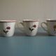 set of 6 Sarreguemines Agreste art table antique french cups plates