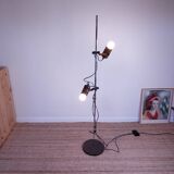 Lampadaire spots métal bois