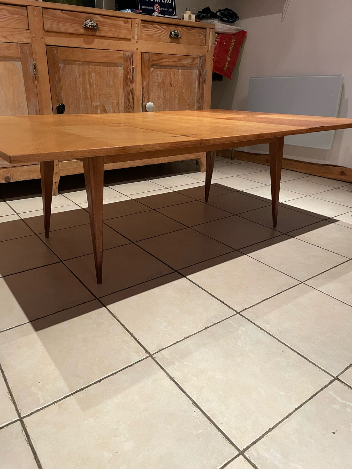 Table basse à système Révélation vintage Design Albert Ducrot année 50/60