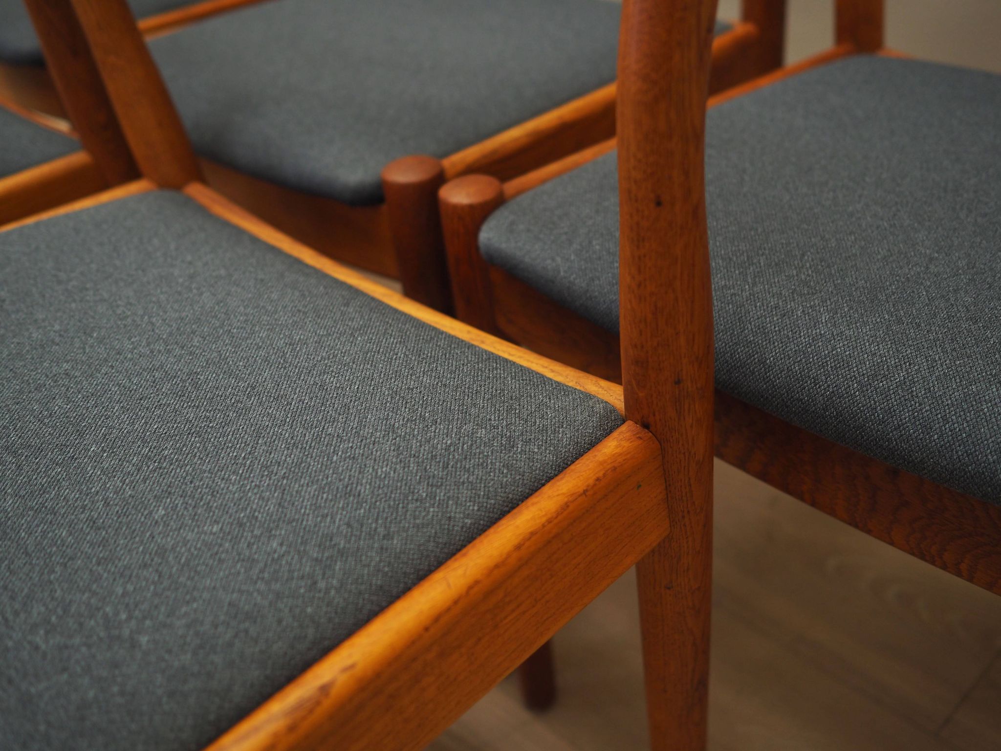 Set of six teak chairs, Danish design, 1970s, designer: Poul M. Volther