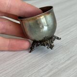 Small vintage metal egg cup