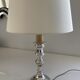 Silver metal candlestick lamp foot