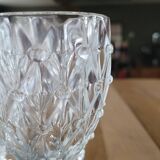5 thick glass stemmed glasses