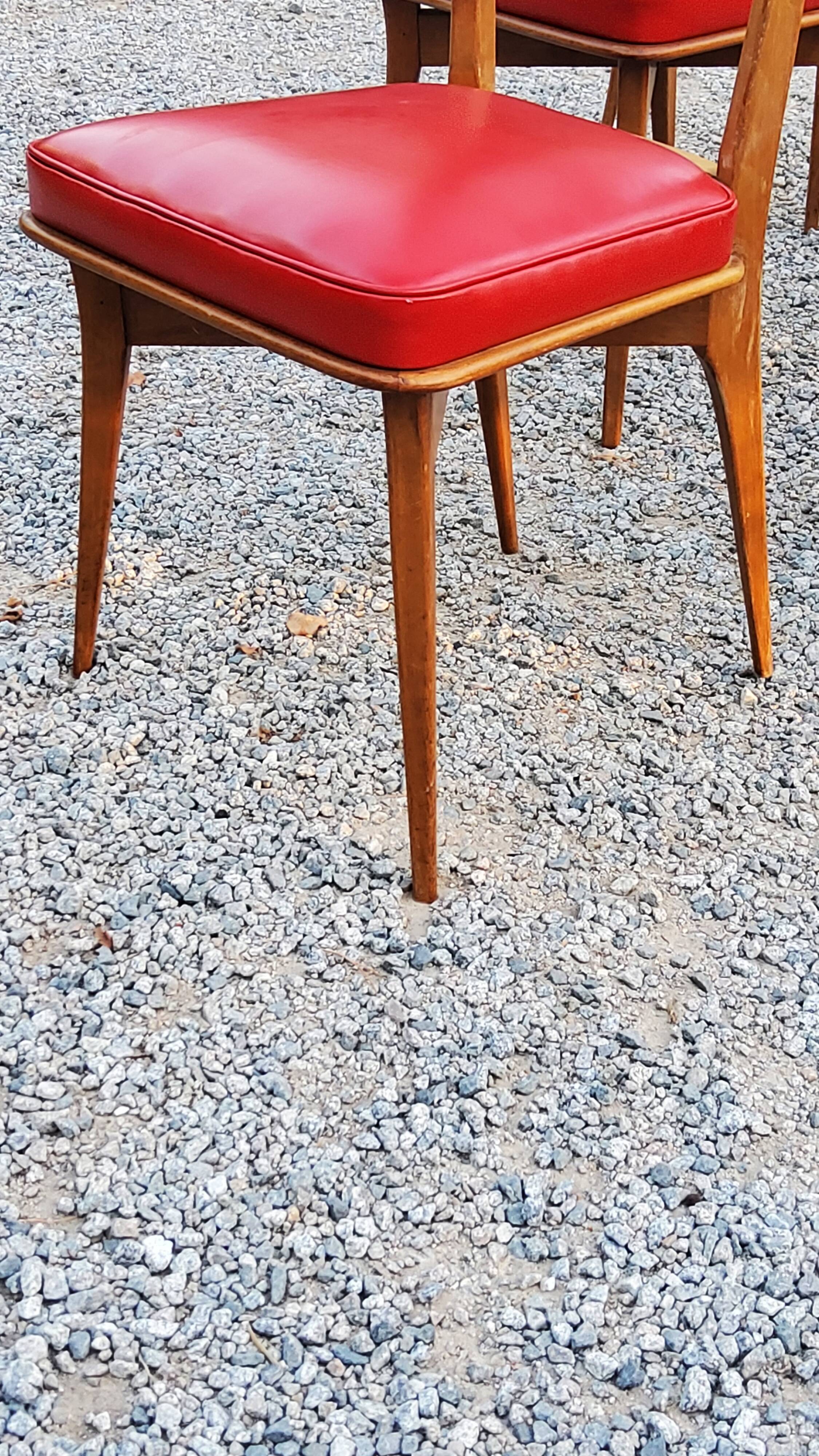 Set of 6 vintage Scandinavian style chairs from the 50s