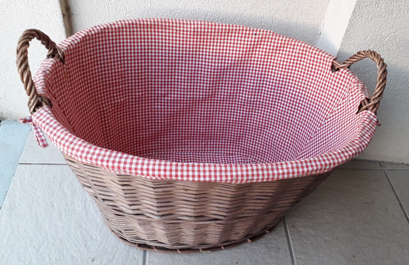 Panière à linge en osier