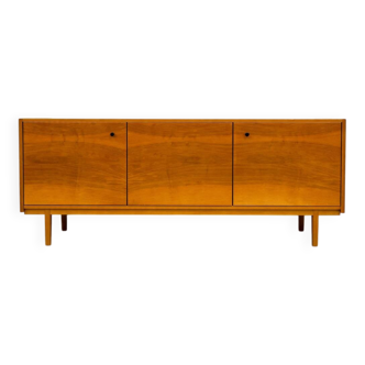 Mid-century modern Scandinavian style sideboard in warm wood veneer, 1960s–1970s