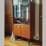 Bookcase glazed wardrobe scandinavian design 60s