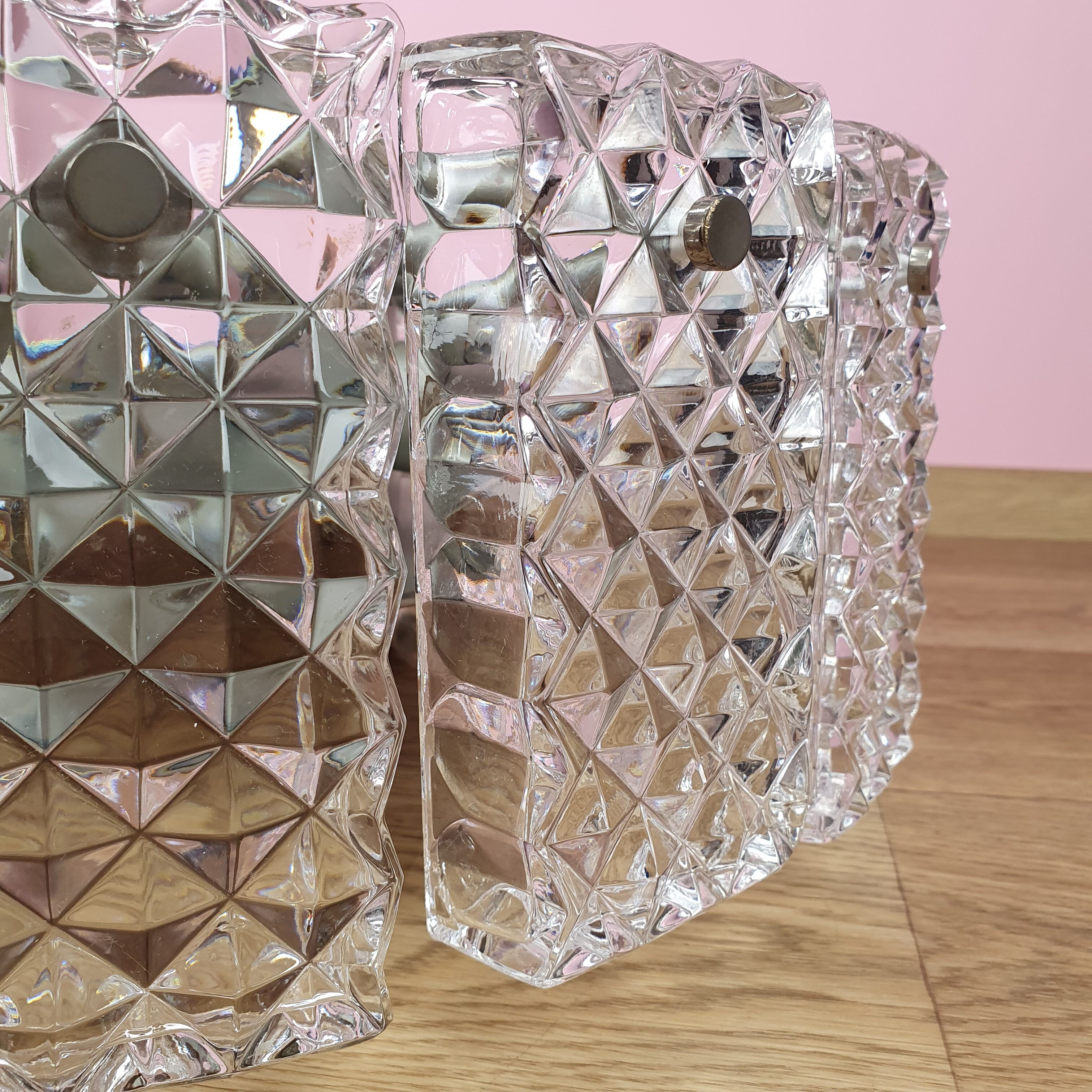 Lustre en verre de cristal, Allemagne, années 1960