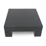 Black lacquered square table, 1970s