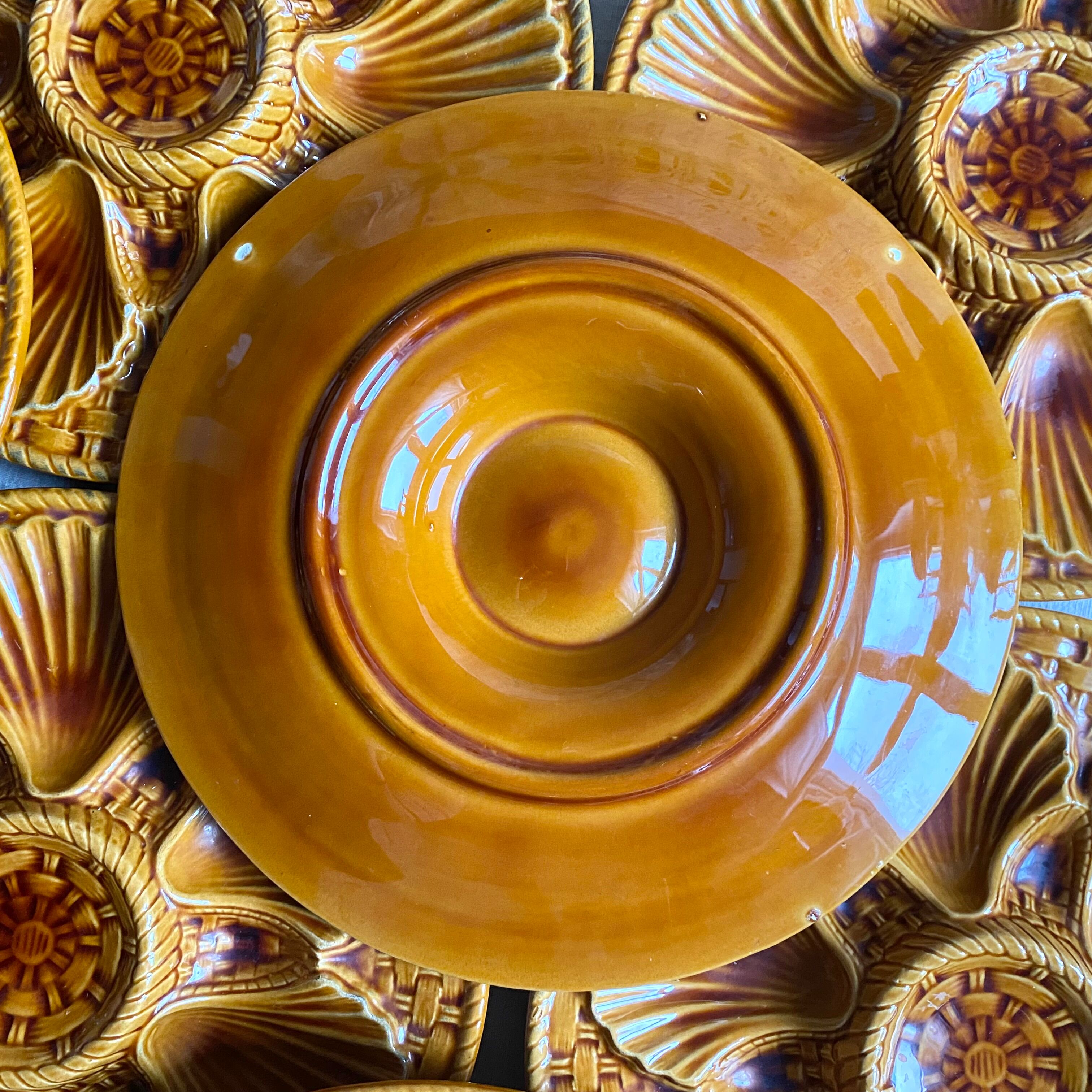 Vintage ceramic oyster plates x 12