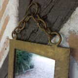 Golden wrought iron mirror
