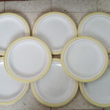 Set of vintage dessert plates of salt pans