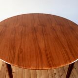 Scandinavian teak table vintage beveled 110 cm, 1960