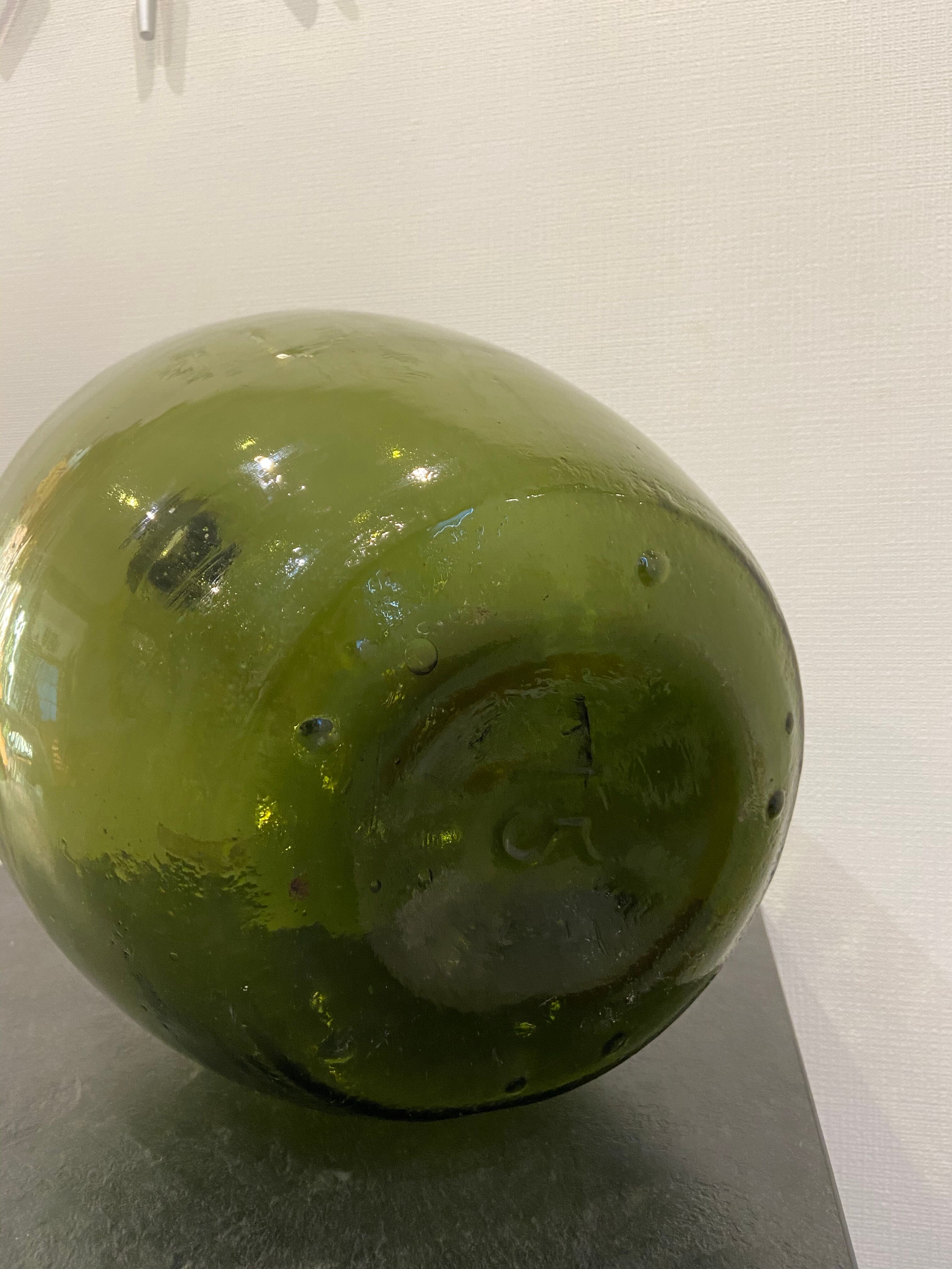 Dame jeanne bonbonne verte 19eme