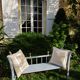 Banc anglais bois de chêne 3 places XIX