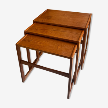 Danish trundle tables in teak BR Gelsted from the 60s