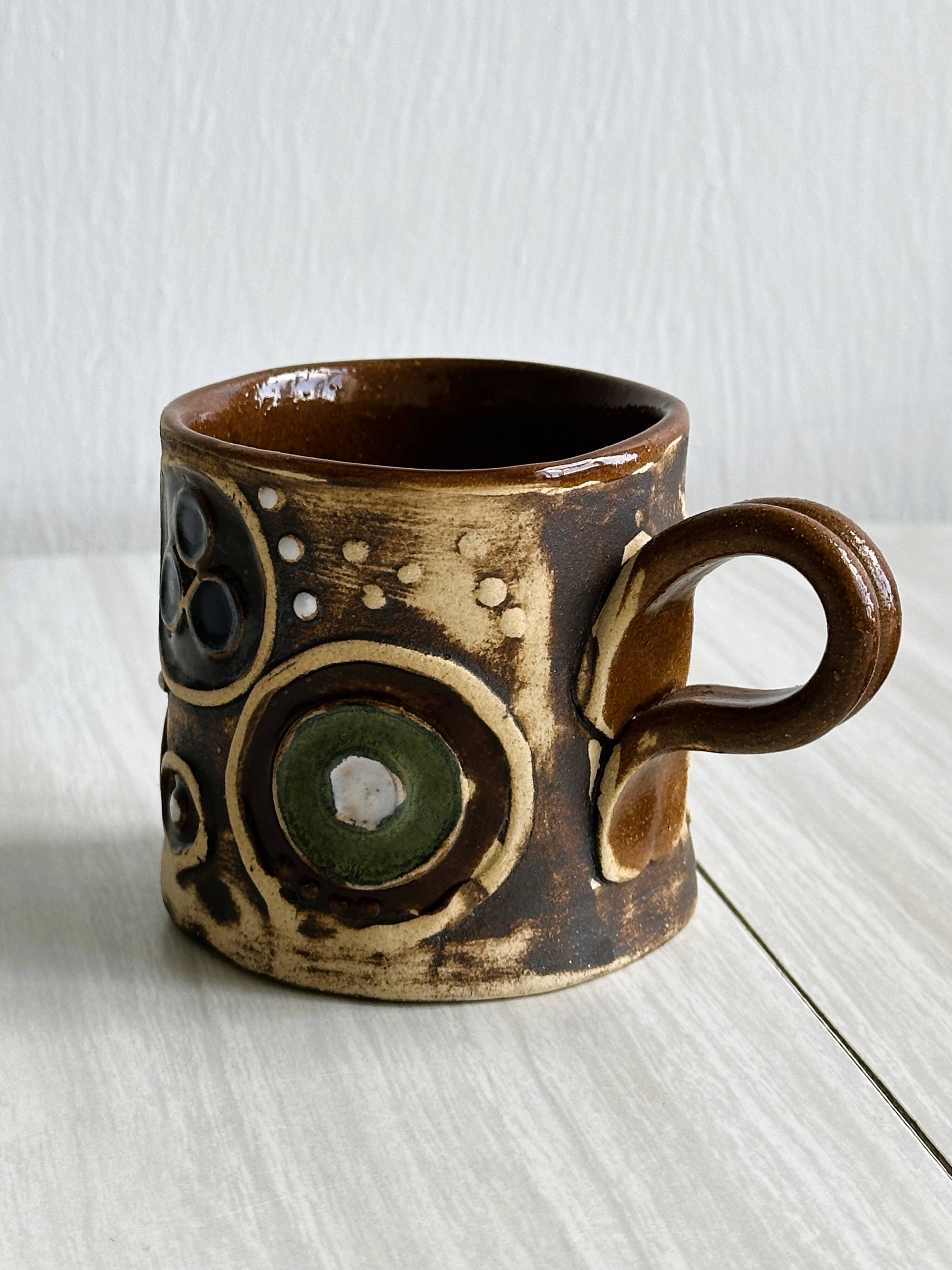 Rustic ceramic coffee mug