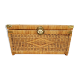 70s wicker malle