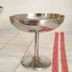 Set of 5 ice cream cups on a stand, in 18/10 stainless steel. (ref 5)