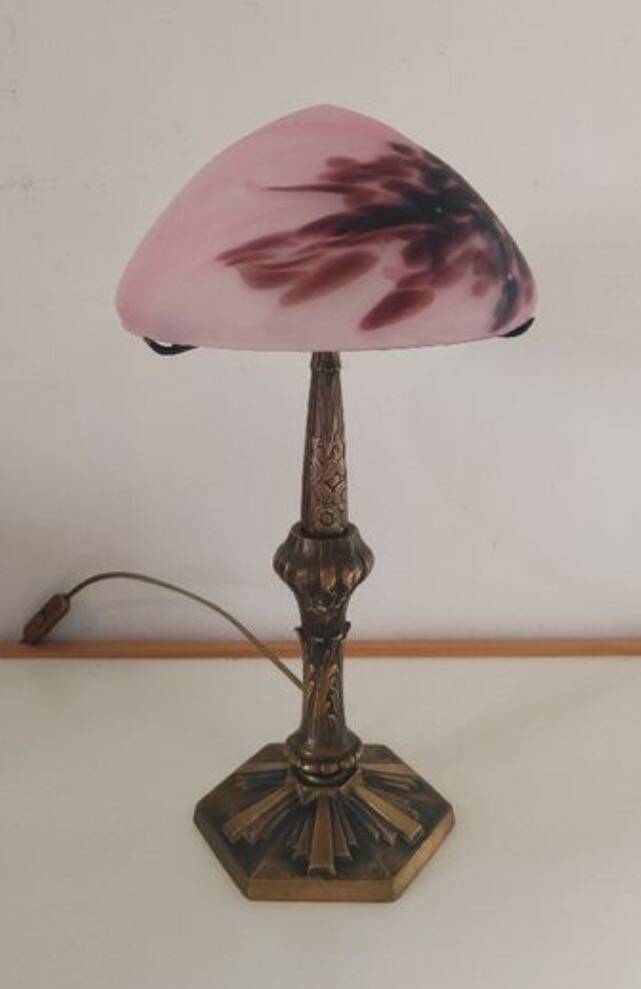 Art Nouveau lamp 1950 signed Paris Stars
