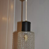 Suspended glass molded and vintage 70s in metal