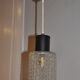 Suspended glass molded and vintage 70s in metal