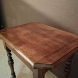 Walnut serving trolley, bedside table, console