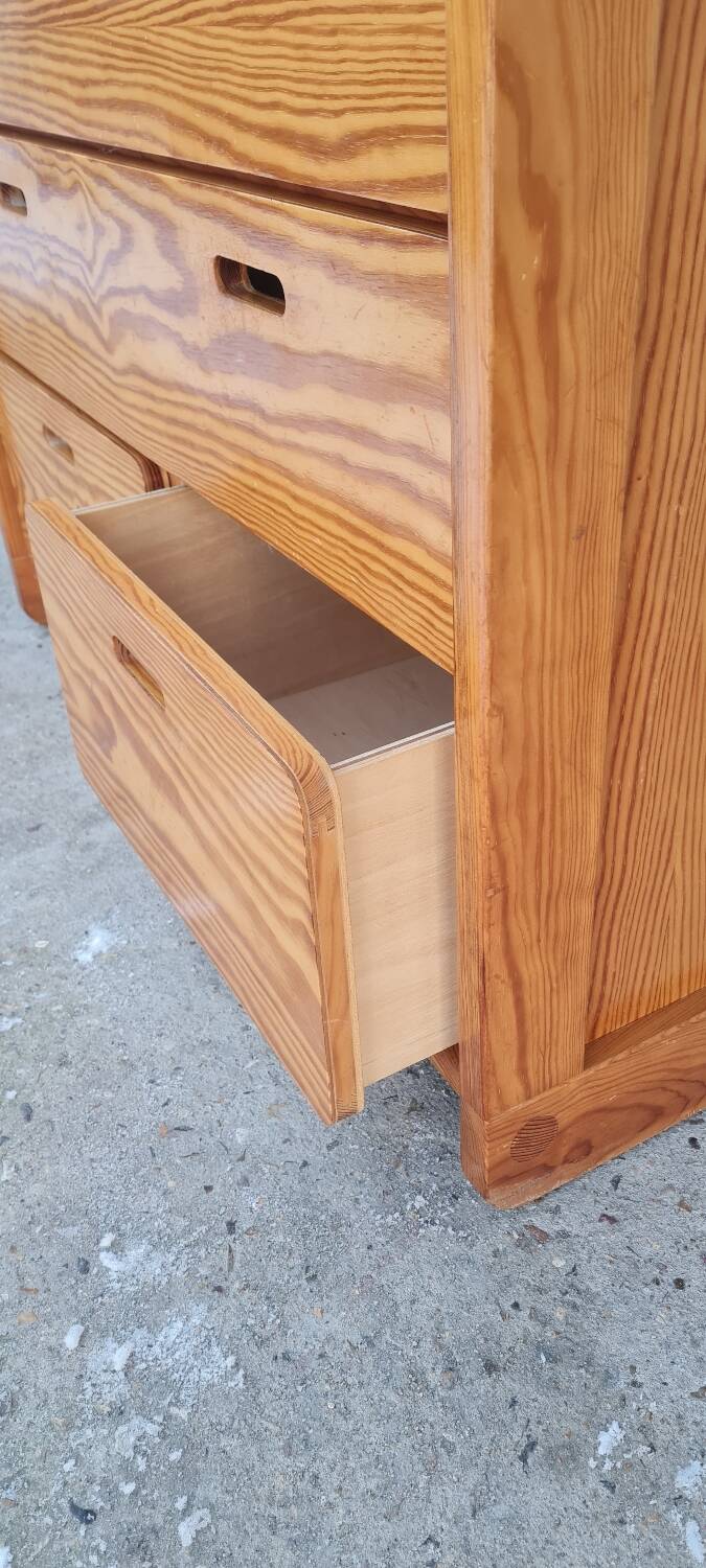 Pine chest of drawers 1970