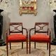 Maurice Hirch, Pair Of Stamped Mahogany Armchairs, 20th Century