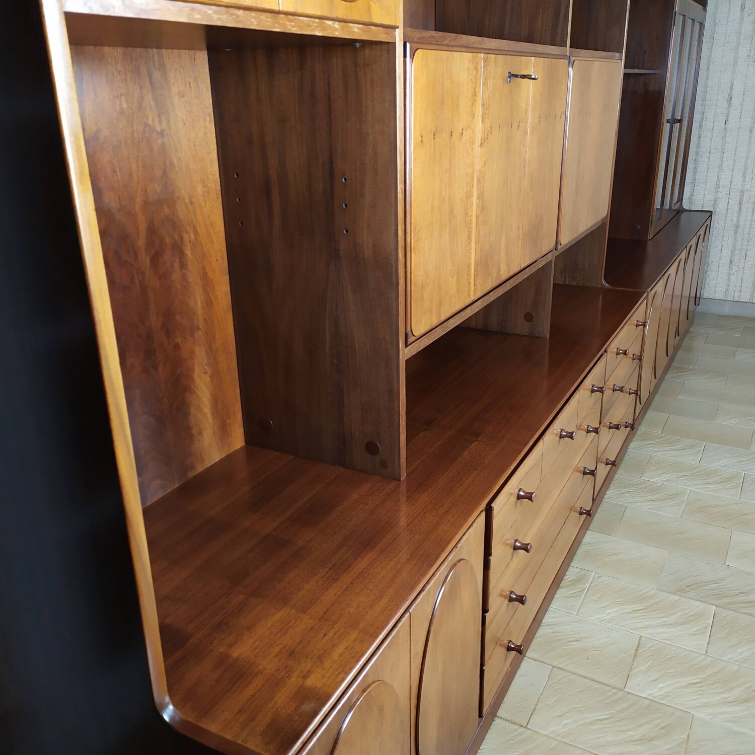 Vintage bookcase jacques hauville