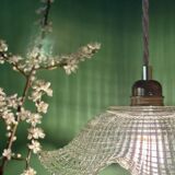Vintage glass pendant light - tableware collection -
