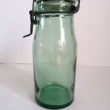 Old jar the ideal green glass