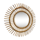 Miroir soleil vintage en rotin