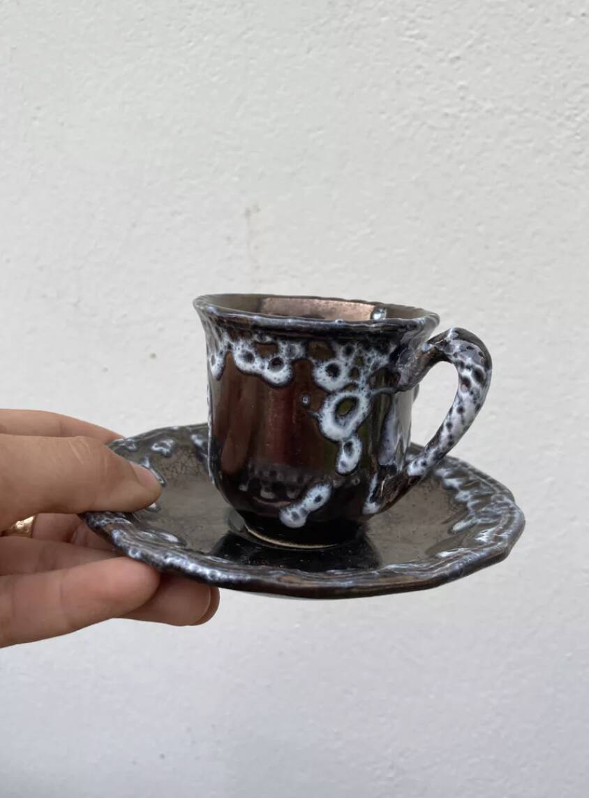 1970 Vallauris Brutalist Service