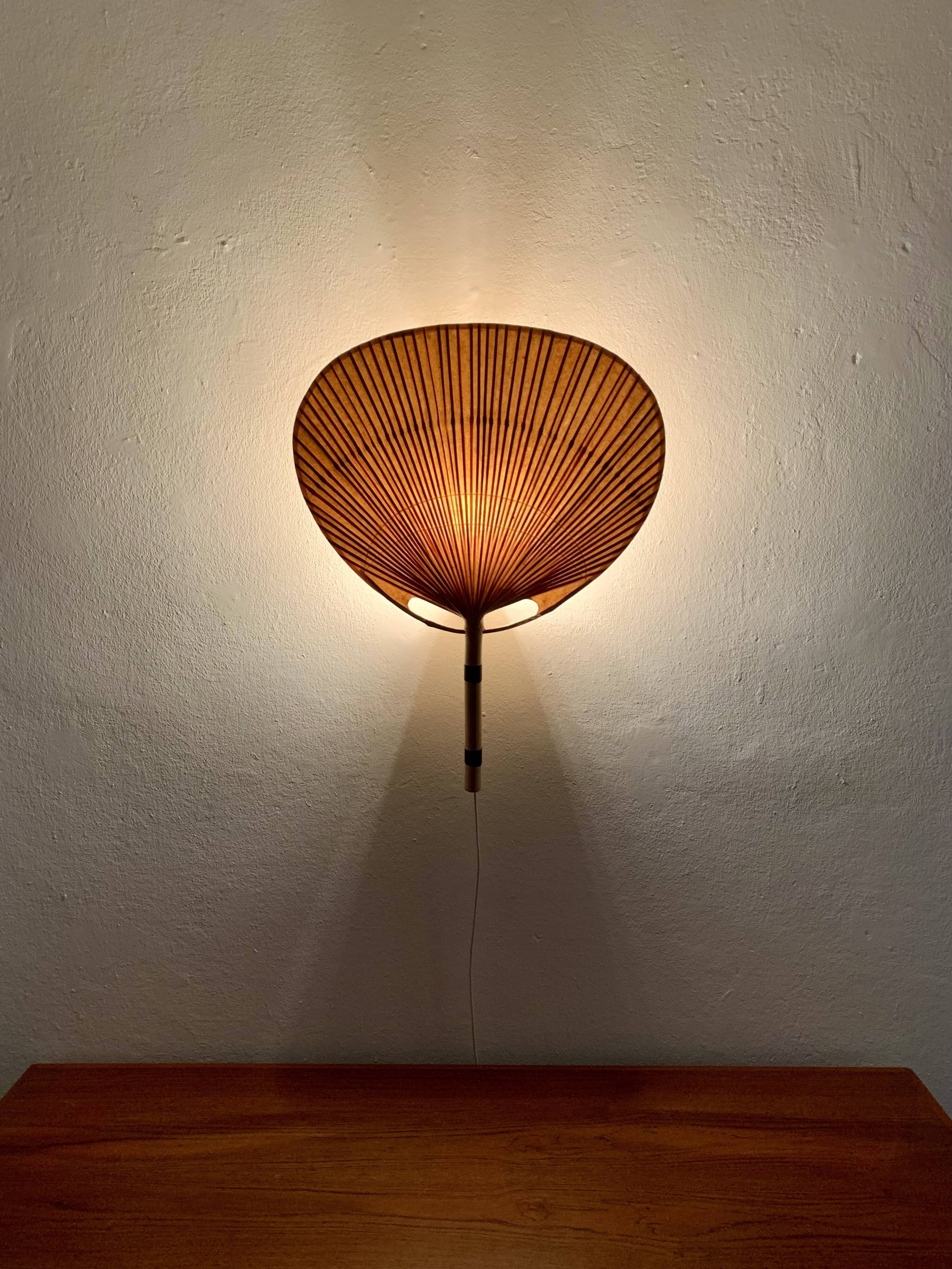 Uchiwa III bamboo wall lamp by Ingo Maurer for Design M