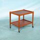 Vintage minimalist service trolley Deen design in teak, bar trolley.
