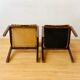 Ensemble de 4 chaises vintage en teck et laine
