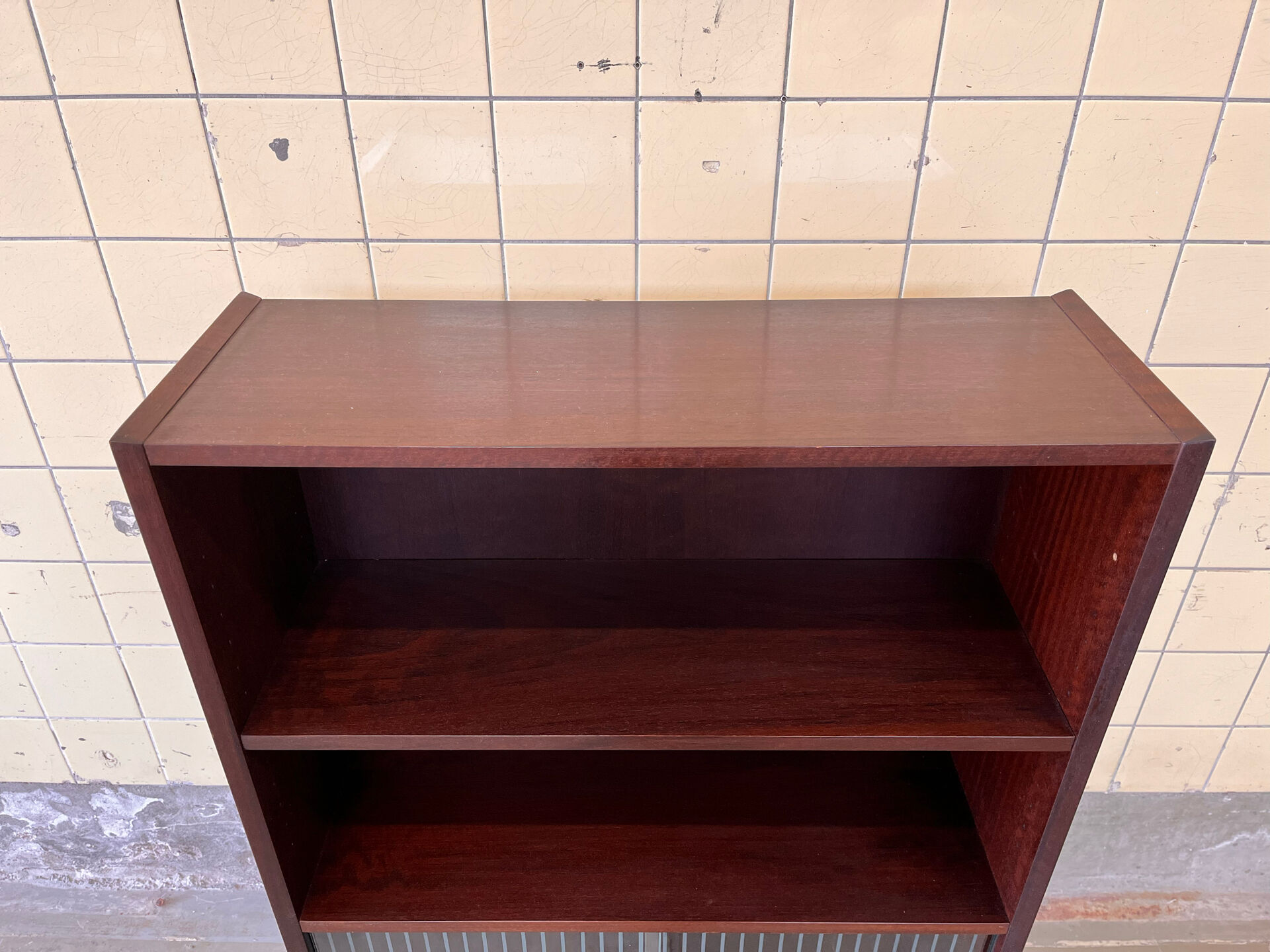 Danish bookcase with glass display