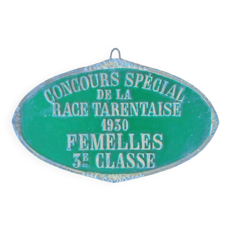 Agricultural competition plaque - 1930