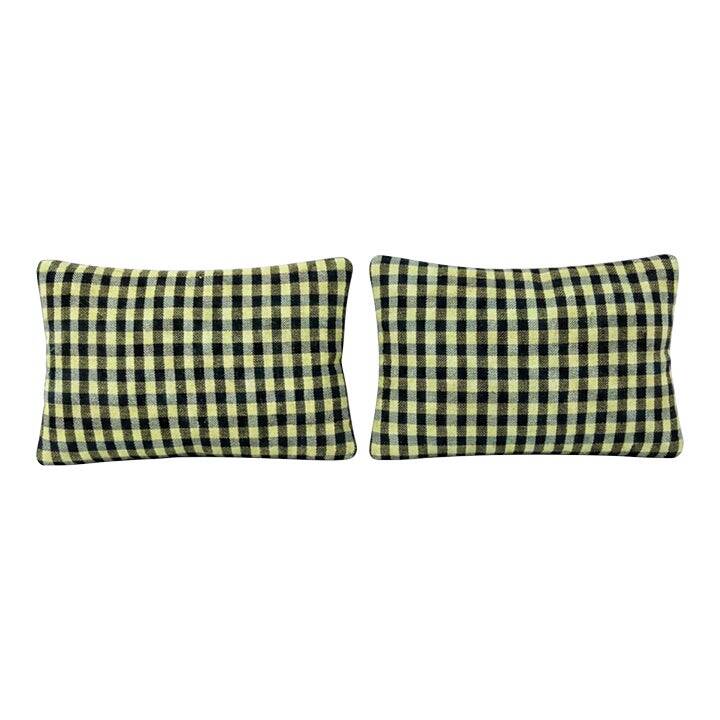 Set of 2 vintage kilim cushion covers 41x61 cm