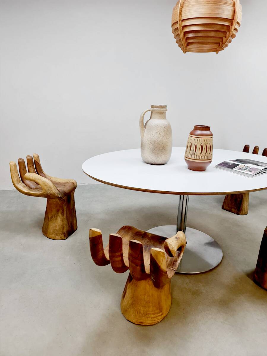 Table à manger ovale design vintage hollandais Pierre Paulin Artifort