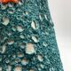 Vase pot style West Germany vintage Fat lava orange turquoise sea foam