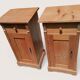 Pair of moulded light wood bedside tables.