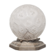 Charles Ranc art deco lamp, bedside lamp, nickel-plated bronze and glass globe