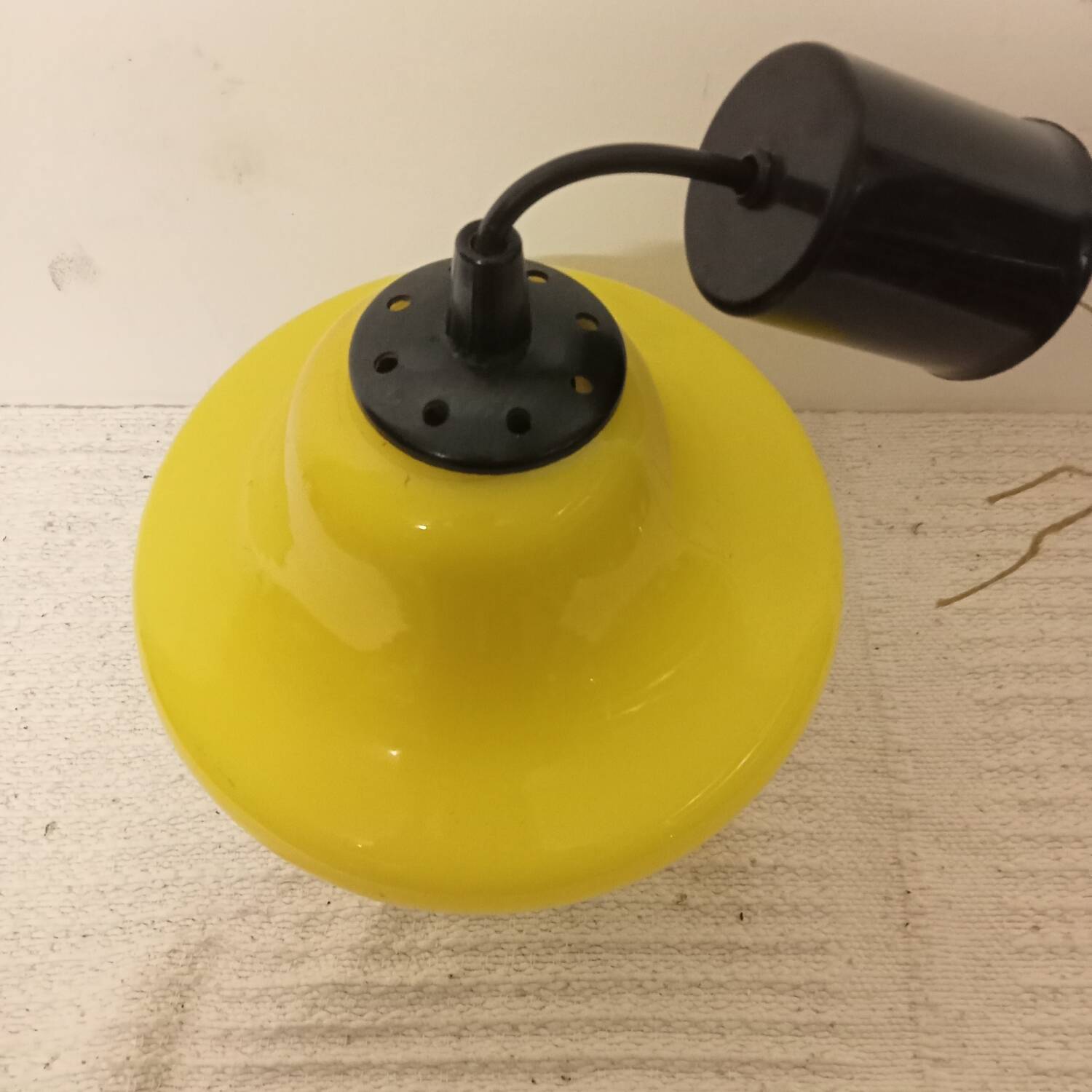 Yellow opaline pendant light