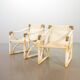 Chaises longues Kettal Garden en imitation bambou avec revêtement à rayures vertes et blanches