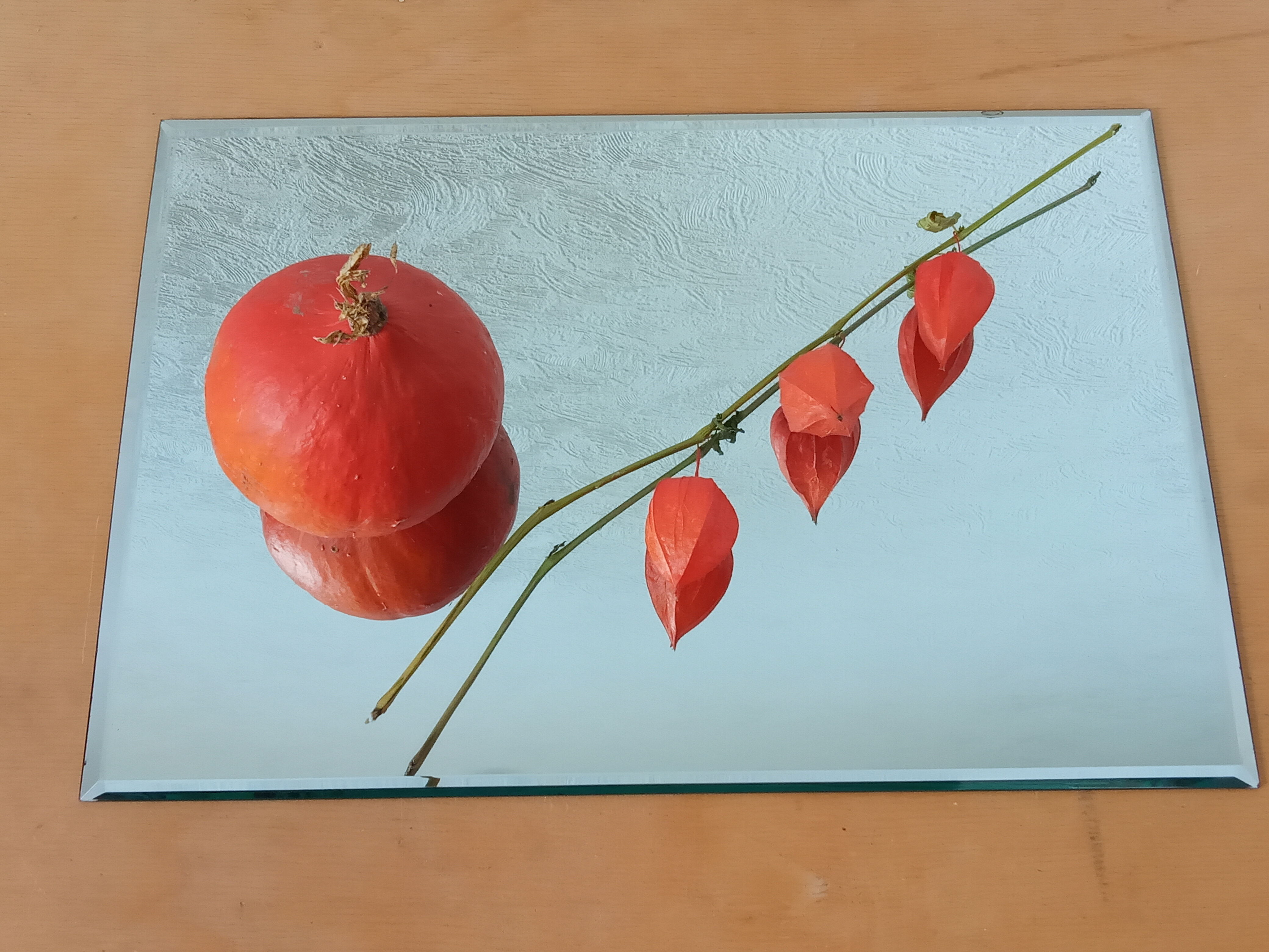 Bevelled mirror to lay 42x29cm